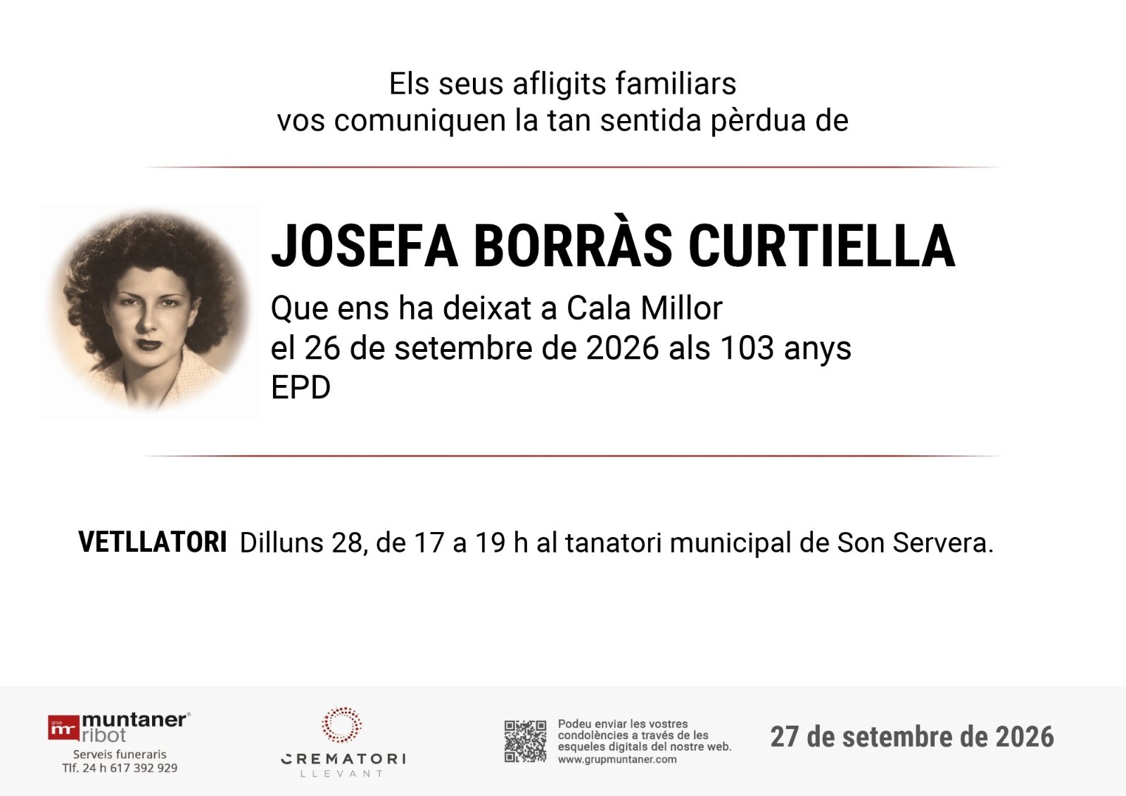 Esquela ampliada