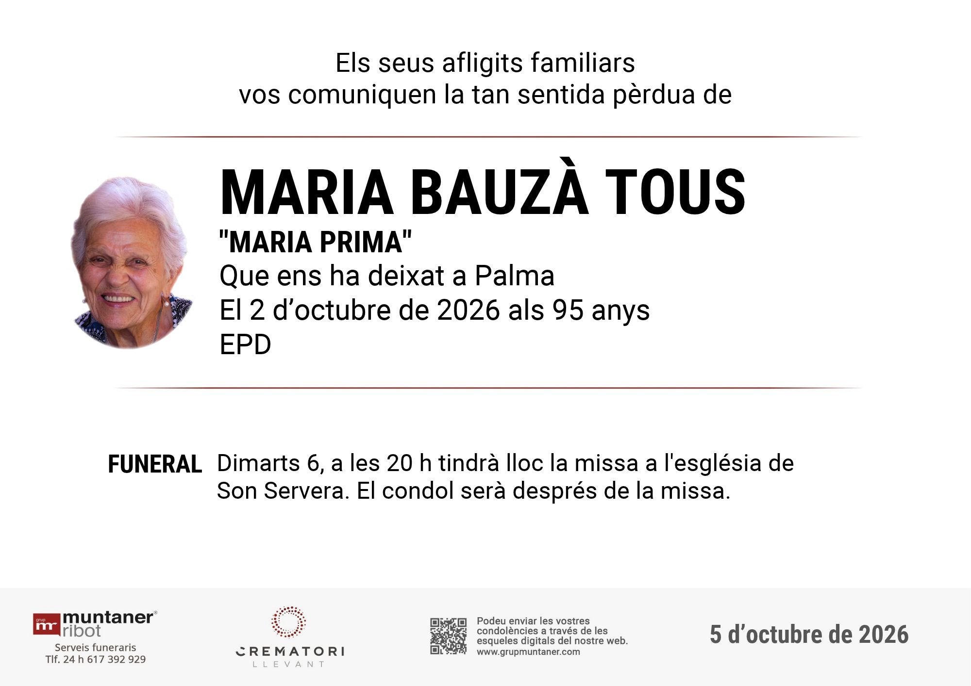 Esquela ampliada